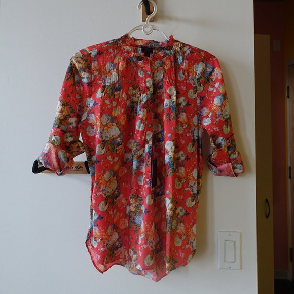 NWT J. Crew X Liberty #L6744 Magical Bouquet floral Popover Shirt 2 0 XS - Picture 6 of 16